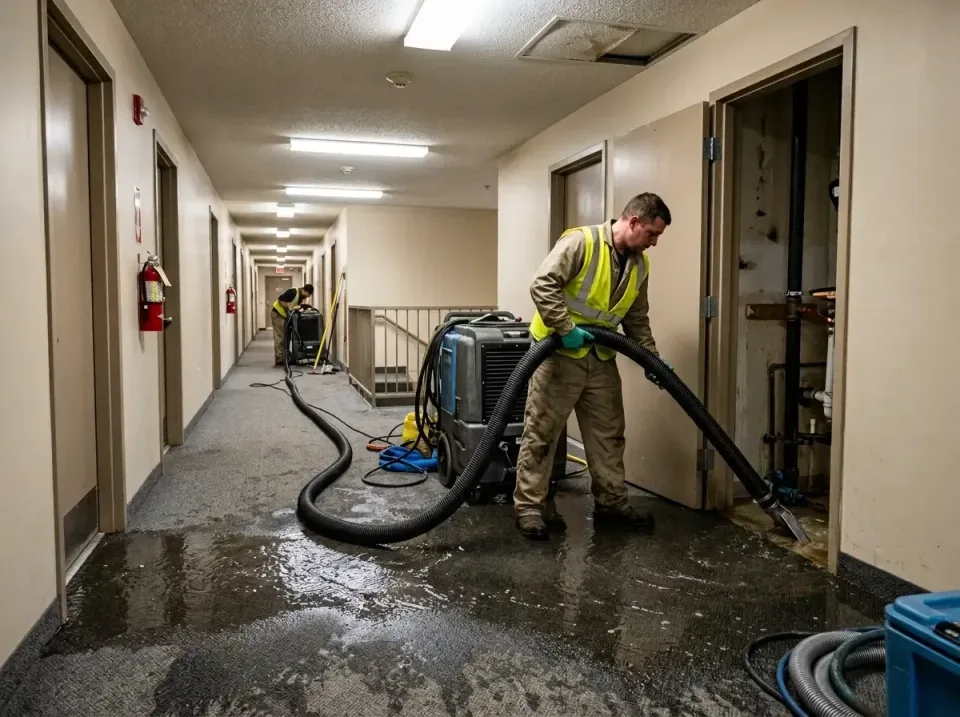 multi-unit-apartment-hallway-f-005 — frequently asked questions, Emergency Burst Pipe Water Extraction & Removal in New Alba…